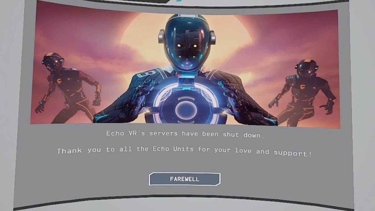 Echo VR shutdown announcement